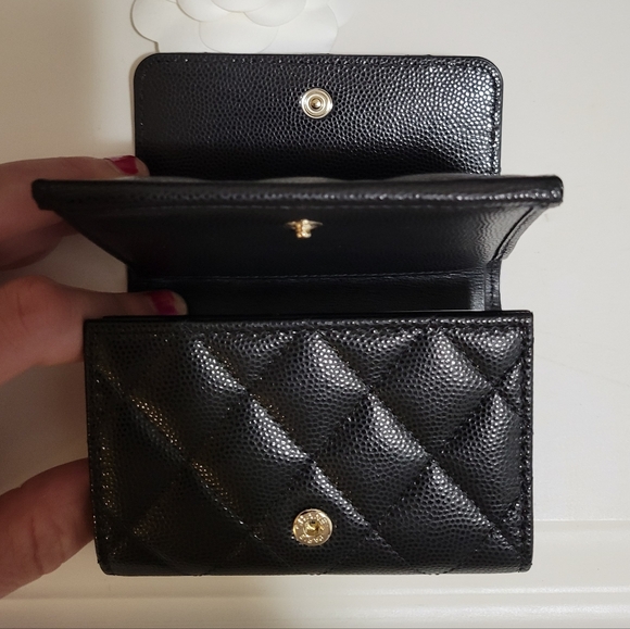Chanel Trifold Compact Caviar Wallet - Picture 3 of 17